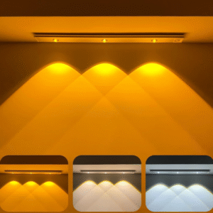 XERGY LED Under Cabinet Wireless Lights, Under Counter Closet Lights with Motion Sensor, USB Rechargeable Light Strip for Indoor Kitchen Closet Stairway (Cabinet Light Rechargeable 40 CM)